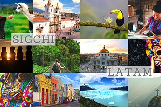 A collage of images of Latin America (all images from Unsplash).