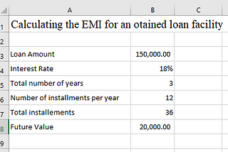 Calculating “Equated Monthly Installment (EMI)”