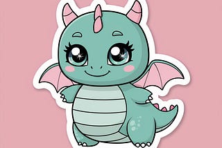 7 Midjourney Prompts For Stickers [ Cute Dragon ]