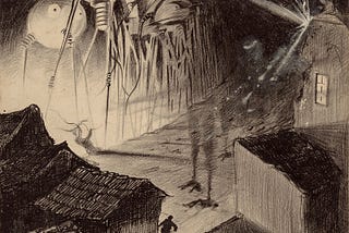 The War of the Worlds illustration | Alvim Corrêa in 1906