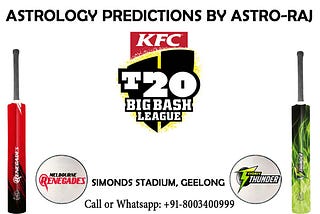 Melbourne Renegades vs Sydney Thunder Big Bash Match Prediction