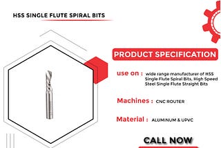 Best HSS Single Flute Spiral Bits in Ahmedabad | Yash Tooling System