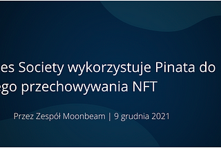 Damned Pirates Society, oparty na pirate projekt NFT na Moonriver, niedawno przeniósł się do…