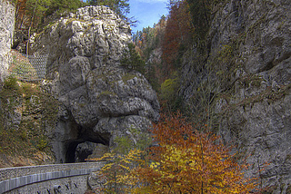 Autumn colors in Gorges de la Bourne, Vercors, France