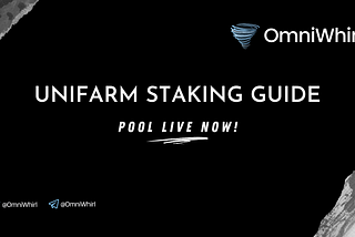 [Guide] UniFarm is Live! Stake $WHIRL and farm