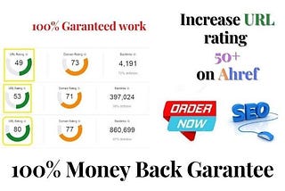 I will increase URL rating ahrefs to URL 50 plus