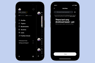 The homepage with the included “Archive” option