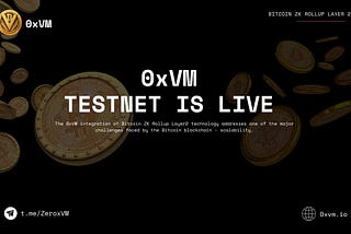 0xVM TESTNET IS LIVE !