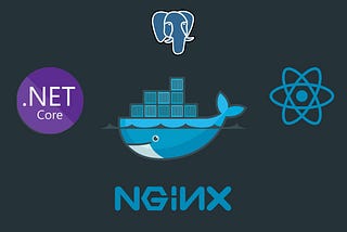 Asp.net Core + React + PostgreSql + Nginx Dockerize etme