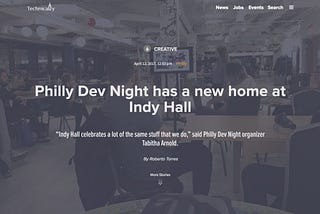 Indy Hall ❤ Philly Dev Night Community