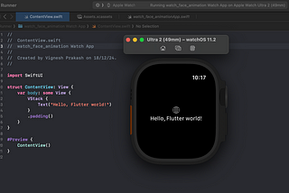 Flutter watch app begins