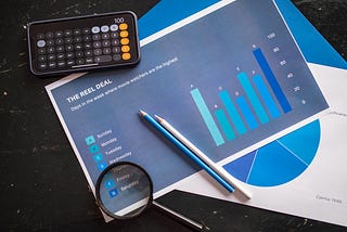 Overhead shot of a chat and office items