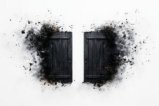 Doors closing that dissolve around the edges