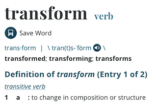 “Business Transformation” defined