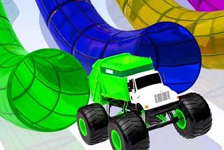 Learn Colors with Color Glass Tubes Monster Vehicles Color Changing