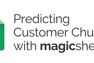 Graphical image that says: “Predicting customer churn with Magicsheets.”.