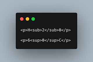 Lets Create Chemical Formula in HTML