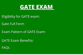 GATE FULL FORM