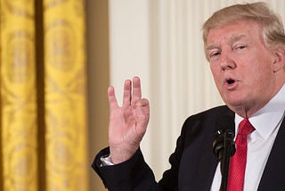 Former president Donald Trump speaking, image by Getty Images.