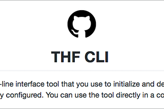 THF CLI: A nova ferramenta para desenvolvedores THF