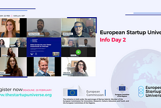 European Startup Universe Info Day: Presentation of the possibilities for early-stage startups to…