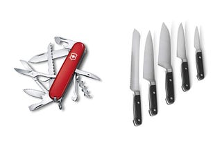 Swiss Knife : Large model vs Multiple Knives : Small models