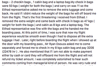 Ryan D’souza of Etihad Airways (outsourced to Celebi) is a serial offender