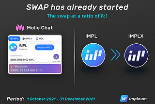 SWAP IMPL to IMPLX has already started