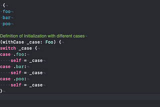 Initialization with swift.