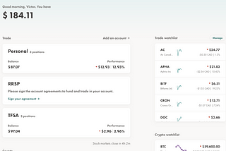 Day 2: WealthSimple Challenge $100 to $30,000