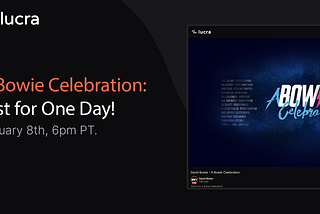Streamlabs and Lucra Proud to Support “A Bowie Celebration: Just For One Day!”
