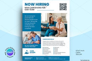 Caregiver Home Care Flyer Canva Layout