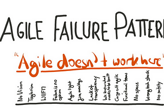Agile Failure Patterns in Organizations