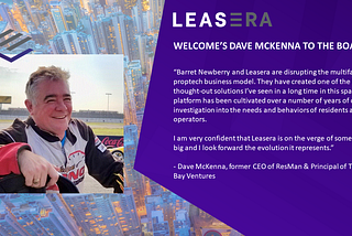 Dave McKenna, Former CEO of ResMan, Joins Leasera Board