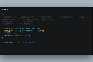 Coding Challenge: String Ends With