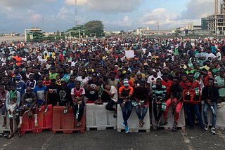 To my mind, this is an iconic Nigerian picture because some of the persons in this picture would later lose their lives in the mindless massacre that took place on the 20.10.20. This picture to me represents the calm before a storm.