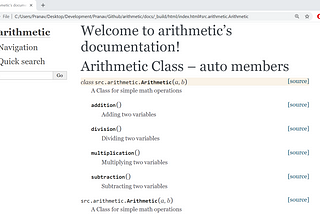 Generating Auto Documentation for Python programs with Sphinx