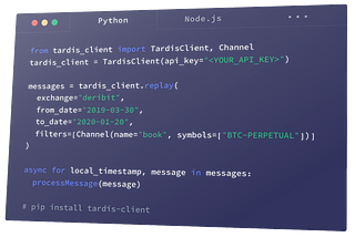 Celebrating the Deribit & Tardis.dev partnership — getting started with historical datasets and API