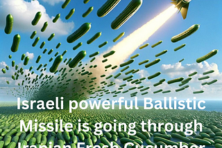 Israel will hit back at Iran, and it will be a severe hit. Israeli gifts for Iran will not be fresh cucumber Missiles. Israel will send better gifts back. Gifts should always be unique. Israel hits the right place at the right time, and that’s different between Israel and Iran. Israel is known for its less vocal but more effective strategy. Israeli powerful bollistic missile going through Iraninan fresh cucumber missiles