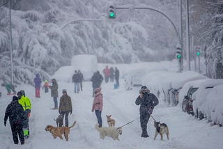 La tempête Filomena glace l’Espagne