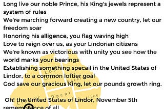 The United States of Lindor National Anthem