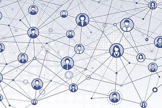 A graphical representation of connections between people based on Metcalfe’s Law