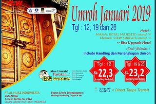 Promo Paket Umroh Januari 2019 | Alhijaz Indowisata