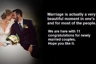 11 Congratulations Message to Newly Married Couple