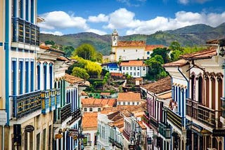 The colorful colonial Brazilian town of Ouro Preto