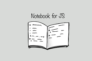Illustration of a notebook with the title Notebook for JS