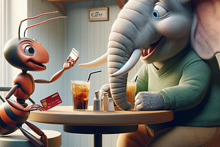 Tiny Budget, Big Friendship: An Ant’s Treat at the Elephant Café