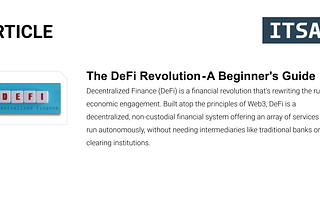 The DeFi Revolution — A Beginner’s Guide