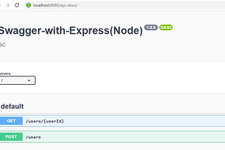Swagger with typescript based Express.js(Node) application.