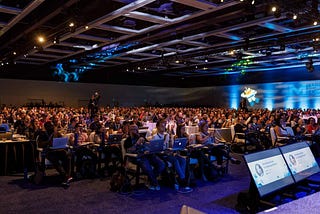 Wide shot of the audience at MozCon 2019